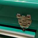 Amazon Basics Steel Tool Box Storage and Organization Drawers, 18.11 x 8.66 x 9.45 in, Turquoise Powder Coated Finish