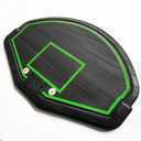 Basketball Backboard Replacement, 2 Holes Backboard for Basketball Hoop for 16ft Trampoline, 27.4in x 17.9inches Fan Shaped Back Board Replacement