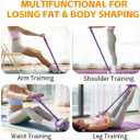 Pedal Resistance Bands with Handles for Women, 6-Tube Durable Pedal Exerciser for Home & Office Workout, Natural Rubber Resistance Band for Full Body Toning, Training Abdomen, Waist, Arms & Legs