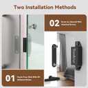 Tonitrui Cabinet Door Magnet, Flat Bottom Cabinet Magnetic Catch with Adhesive, Easy to Install,Only Takes 1 Minute,35lb Magnetic Cabinet Door Drawer Latch(Black, 8Pack)