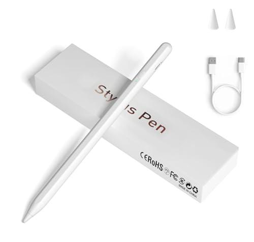 Stylus Pens for Touch Screens, Universal Fine Point iPad Pencil with Magnetic Adsorption Compatible with iPhone/iPad/Samsung/Android/Tablet & Other Touch Screens (White)