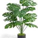 florisso 28" Artificial Monstera Plant Tall Fake Faux Plants Indoor Outdoor Tree for Living Room Home House Decoration