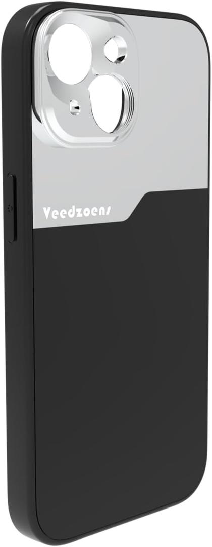 17mm Thread Phone Case for iPhone, Mount for All Wide Angle, Macro, Telephoto, Fisheye Lens with 17mm Thread (iPhone 15) Black