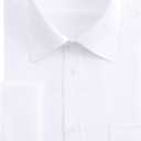 J.VER Men's French Cuff Dress Shirts Regular Fit Long Sleeve Spread Collar Metal Cufflink (White, XL)