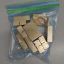 UNIQOOO 12 Pack Gold Birch Wood Stands /1.2mm Slot for Cardstock, Wedding Table Numbers Holders, Photo Holder, Photo Display Stand for Event Decor, Retail Shop, Cafe Restaurant Menu, Business Card, Name Tag