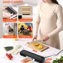 Vacuum Sealer Machine,75Kpa Precision Suction Power 6-in-1 Food Sealer with Digital Timer, Dry & Moist Food Modes, Compact Design with 10 Vacuum Bags & Bulit-in Cutter (Black)