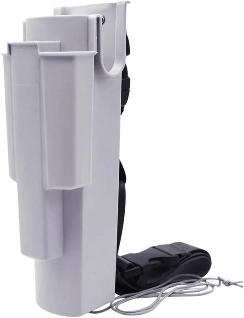 Window Cleaning Holster with Belt - Detachable Side Bucket Squeegee Holder Tool Belt (Gray)