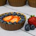 Ridged Paper Coated Baking Cup - Sturdy for Baking and Serving (150), 4" x 3.25" x 1 1/8"