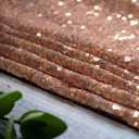 JYFLZQ Rose Gold Sequin Tablecloth - 50" x 80" Rectangular Sparkly Glitter Table Cover Overlay, Perfect for Wedding, Birthday Party, Baby & Bridal Shower