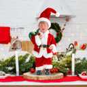 Father Santa Donald Christmas Figurine 45cm (Red)  Funny Holiday Character Ornament  Novelty Christmas Decoration for Home, Party & Garden