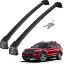 JOYTUTUS Roof Rack Cross Bars Compatible with Ford Explorer 2020-2025 with Side Rails, Anti-Theft Lockable Aluminum Luggage Crossbars Replacement for Rooftop Cargo Carrier Kayak Canoe Bike Snowboard