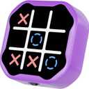 3 in 1 Electronic Tic Tac Toe Game, Handheld Digital Tic Tac Toe Bolt Game with Silent Mode, Portable Learing Toy Gift for Kids & Adults, Purple(One Pack) (Battery-Powered)