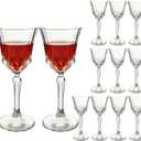 UMEIED 12-Pack Classic Red Wine Glasses, 215ml/7.3oz Elegant Vintage-Style Red Wine Glasses - Elegant Glassware for Wine Tasting, Wedding Gifts, Anniversary & Formal Dining