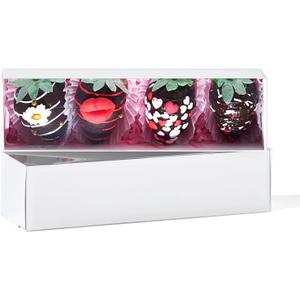 50Pcs 8x2.2x2 Inches Chocolate Covered Strawberry Boxes, Mcaron,Truffle,Chocolate Boxes Empty & Bakery Boxes for Cake,Strawberry,Dessert,Bonbon & Sweet Boxes Party Favors