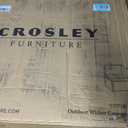 Crosley Furniture Palm Harbor Corner Outdoor Sectional Chair, Wicker Patio Chairs for Porch, Deck, Backyard, Brown with Sand Cushions