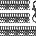 Swivel Snap Hooks Premium Metal Lobster Claw Trigger Clasps for Lanyard Keychain Rings Bag Purse Tag Jewelry Making DIY Crafts (Length: 1.26inch(32mm) Inside width: 0.39inch(10mm) 50pcs Gun Black)