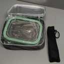 3 Pack Stainless Steel Food Containers with Silicon Lid & Non-Slip Exterior, LeakProof, Airtight Rectangular Portion Control Storage Lunch Box, Togo Lunch Containers for Adults - Green