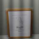 16x20 Picture Frame, Square Frames 16 x20-Tempered Glass, 16"x20" Wood Picture Frames for Wall, Display Pictures, Natural, 1 Pack