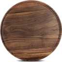 12 Inches Round Walnut Wood Cutting Board for Kitchen, Wooden Chopping Board With Juice Grooves