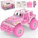 NQD Remote Control Car, Rechargeable RC Racing Cars with Stickers 1:16 Scale, 80 Min Play, 2.4Ghz Off Road Trucks All Terrain Toys Gifts for 3-Year-Old Girls