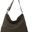 Women Corduroy Tote Bag Large Shoulder Hobo Bag for Women Boho Casual Handbag Purse (Green)