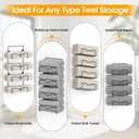 Towel Racks for Bathroom,Towel Rack Wall Mounted, 6 Tier Rolled Or Folded Towel Holder with Floating Shelves, Bathroom Towel Holder for Bath, Hand Towels,Metal,Walnut Wood Panel
