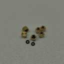 (Pack of 6) Brass 3/8'' Compression valve Cap Fitting for Sink Shut off Angle Stop Water Line Valve with Sealing Rubber Gasket Washer