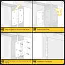 KOLET Ball Bearing Door Hinges, 3.5 Inches Heavy Duty Stainless Steel Door Hinges, 5/8'' Radius Corner Hinges, Smooth and Quiet, Non Removable Pin, Brushed Nickel, 6 Pack
