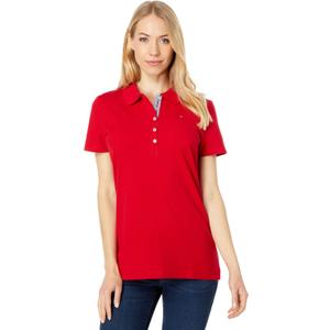 Tommy Hilfiger Solid Short Sleeve Polo (X-Large, Scarlet) (US 16-18)