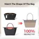 ZTUJO Purse Organizer Insert For Le Pliage, Compatible with Longchamp Le Pliage Shoulder Bag S/L, Top Handle S/M，Energy S/L, Xtra S, Longchamp Organizer Insert (Black, Medium)