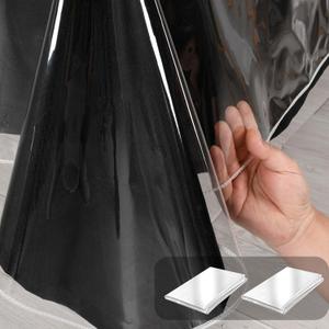 Hiasan Clear Plastic Tablecloth Square 2 Pack, 30 x 30 Inch, 100% Waterproof Oilproof Stain Resistant Wipeable Clear Table Cover Protector