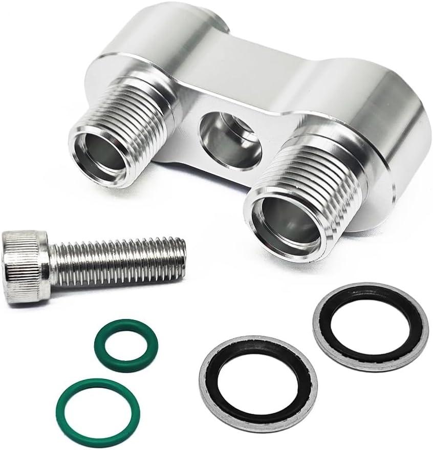 AC Compressor Bracket for LS GM R4 AC Compressor Adapter CNC Aluminum Fitting Straight Adapter