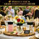 6 Sets 2026 Graduation Centerpieces for Tables, Mason Jar Centerpieces with Graduation Cap with Hole for Flowers, Class of 2026 Table Decorations, Congrats Party Supplies for College High School