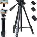 Camera Tripod for Canon Nikon Sony, LINKCOOL 67 Inch Lightweight DSLR Tripod Camera Stand with Detachable 3 Way Pan Head, Remote & Universal Phone Mount