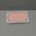 Ceramic Jewelry Dish, Perfume Vanity Tray, 7x4 Decorative Catch All Bowl for Trinket Key Ring, Small Bathroom Counter Tray, Soap Tray for Kitchen Sink (Pink)