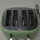 Mueller Retro Toaster 4 Slice with Extra Wide Slots Bagel, Defrost, and Cancel Function, 6 Browning Levels, Dual Independent Controls, Removable Crumb Tray and High Lift Levers, Sage Green