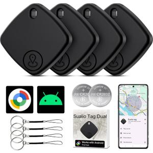 Air Tracker -4 Pack, 2026 New Bluetooth Tracker Tags, Android Tracker Tags Work with Google Find Hub Device App, Bluetooth Luggage Tracker for Keys, Backpack,Suitcase,Travel