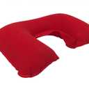 Inflatable U-Shaped Neck Pillow–Auto-Inflating, Portable Travel Pillow for Neck Support, Perfect for Flights and Outdoor Adventures Red