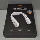 TORRAS COOLiFY Air Neck Air Conditioner, Ultra-Light Portable Neck Fan Rechargeable, Personal Cooling Device Neck Fans that blow cold air with 3 Modes Fan/Cooler/Heat, White