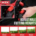 MZK 20V 13" Electric Lawn Mower, Brushless Cordless Lawn Mower with 4-Position Height Adjustment, Walk-Behind Push Mowers with 8 Gallon Grass Bag, 2 x 4.0Ah Batteries & Charger Included, LM13B4
