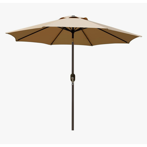 Blissun 9' Outdoor Patio Umbrella, Outdoor Table Umbrella, Yard Umbrella, Market Umbrella with 8 Sturdy Ribs, Push Button Tilt and Crank