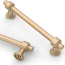 Asidrama 10 Pack 5 Inch(128mm) Champagne Gold Cabinet pulls Kitchen Cabinet Handles, Cabinet Pulls Kitchen Cabinet Hardware for Cupboard Drawer Pulls (5" Hole Center)