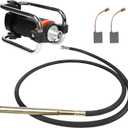 Concrete Vibrator, Ultra Power 1500w 16000 RPM Portable Construction Insertion Vibrating Tool with 6.6 Ft. Shaft Rod, Eliminates Air Bubbles and Mixes Concrete Concrete Vibrator, Black a
