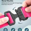 Dog Collar and Leash Set, 6-8 FT Bungee Dog Leash, Heavy Duty 2 in Wide Collar for Large Dogs, with A Dog Poop Bag Holder for Leashes (M: Width 1.7", Length 15.5"-18.5")