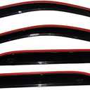 Auto Ventshade [AVS] In-Channel Rain Guards For 1999 - 2016 Ford F-250/F-350/F-450/F-550 Super Duty SuperCrew | Window Vent Visors, 4 pcs. - Smoke | 194953