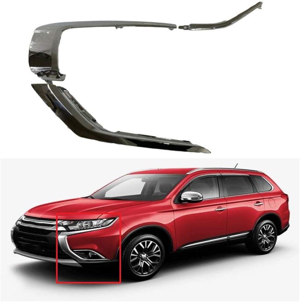 LH Front Bumper Upper Chrome Trim Molding Strip Replacement for Outlander 2016-2019 MI1047103 MI1047104
