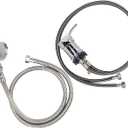 Shampoo Bed Bowl Sprayer Kit, Salon Shampoo Bowl Faucet Sprayer Kit with 120cm Hose Mixing Valve Shampoo Basin Bowl Sprayer Set