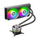 LIAN LI Galahad AIO Cooler 240mm Radiator Liquid CPU Cooler RGB All-in-One Water Cooling System, LGA1700 Bracket, AMD AM5/AM4 Intel LGA1200/115X/2011/2066 Compatible (240mm Black) (Renewed)