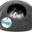 Cat Cave – Natural Wool – Self-Warming Hideaway for Indoor Cats & Kittens