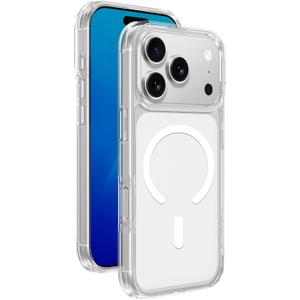 AMAZINGthing for iPhone 17 Pro [Minimal Mag Case], Designed for MagSafe Accessories, 7.7FT Drop Proof, Magnetic Phone Cover, Anti Yellowing, Transparent